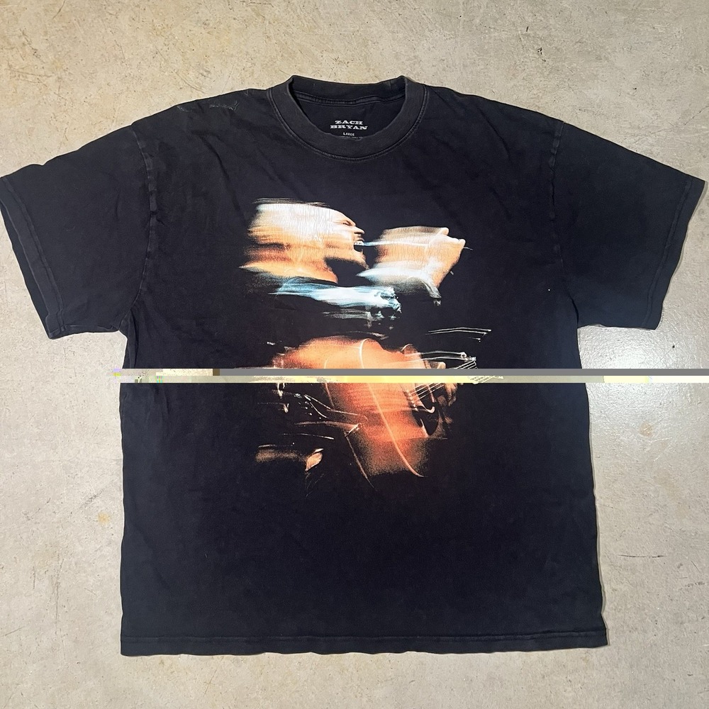 Zach Bryan Quittin Time Tour 2024 T-Shirt Mens Large Black Official Merch